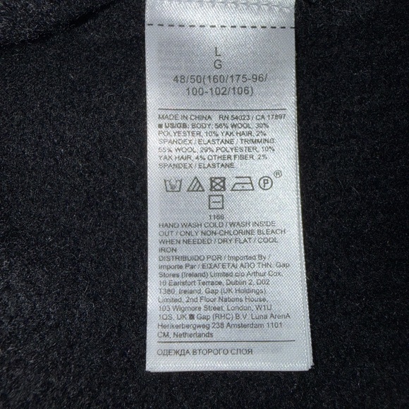 Banana Republic Black Collared V-Neck Knit Sweater Soft Classic Pullover -Size L - Picture 7 of 7